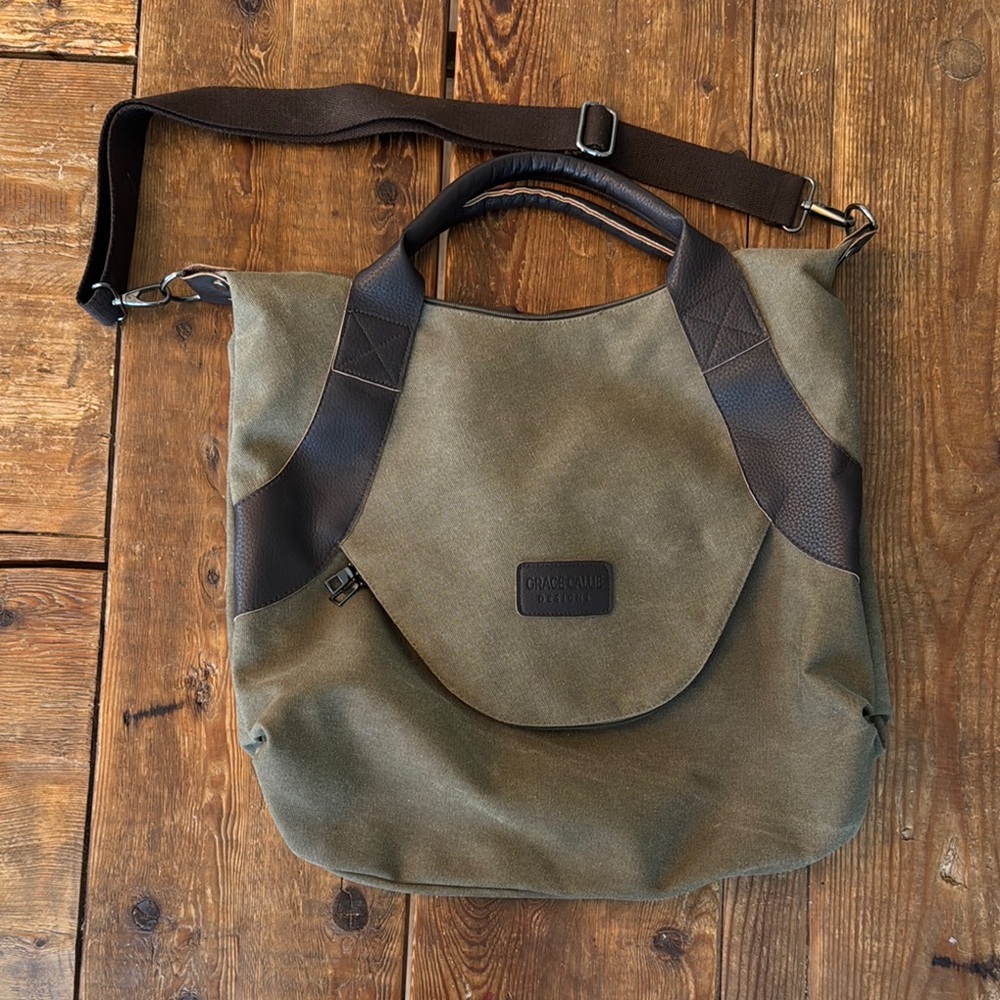 Olive Green Canvas Bag